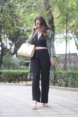 KIMONO LARGO VERDE DOTS