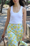 FALDA MIDI LIMONES