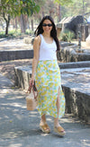 FALDA MIDI LIMONES