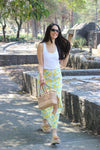 FALDA MIDI LIMONES