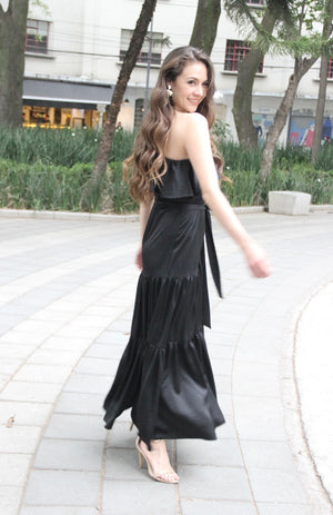 VESTIDO ASÍMETRICO NEGRO EDEN