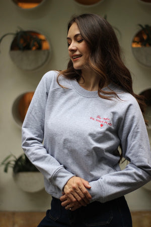 SUDADERA GRIS "UN CAFE" -40%