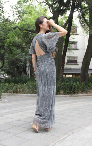 VESTIDO GLORIA PLATEADO