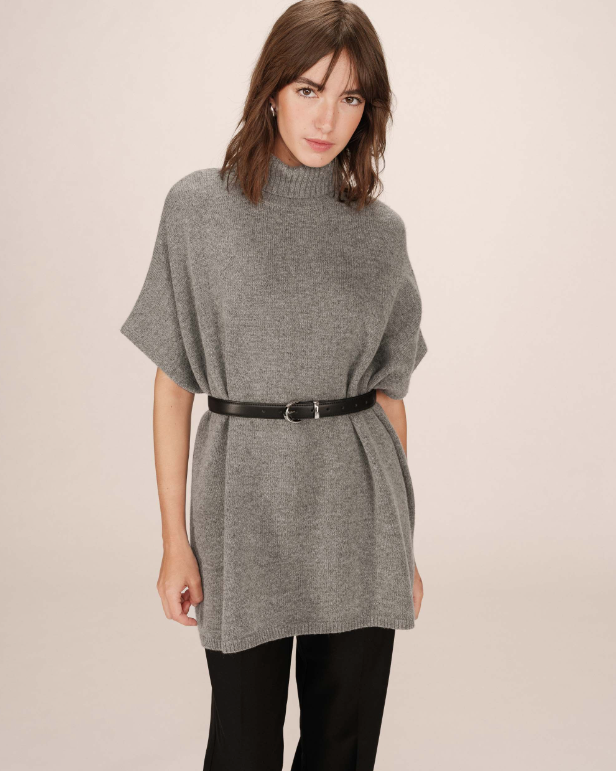 PONCHO DE PUNTO SAISON GRIS