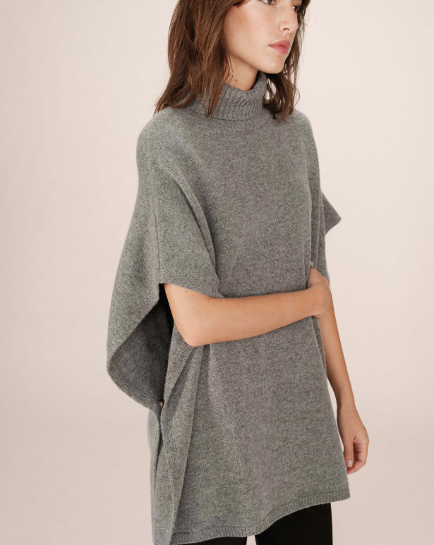 PONCHO DE PUNTO SAISON GRIS