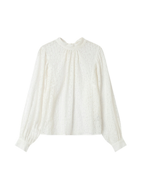 BLUSA DE ENCAJE SICILIA MARFIL