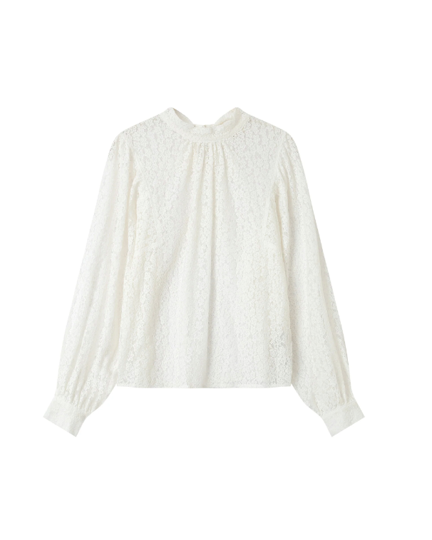 BLUSA DE ENCAJE SICILIA MARFIL
