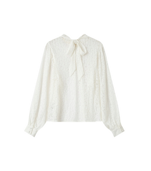BLUSA DE ENCAJE SICILIA MARFIL