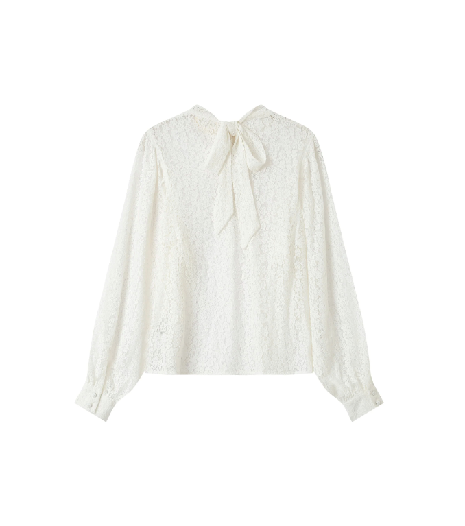 BLUSA DE ENCAJE SICILIA MARFIL