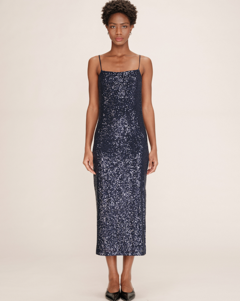 VESTIDO TORI AZUL NOCHE LENTEJUELAS