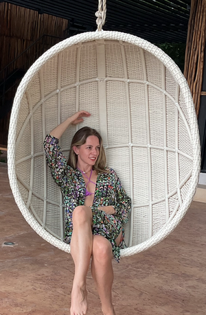 KIMONO LARGO VERDE DOTS