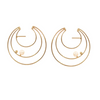 ARETES COLGANTES ELI HOJAS DORADOS