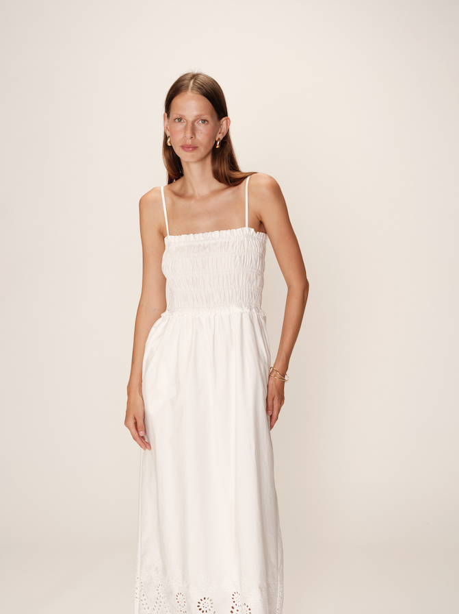 VESTIDO BOHO LARGO ROSEBELLA BLANCO