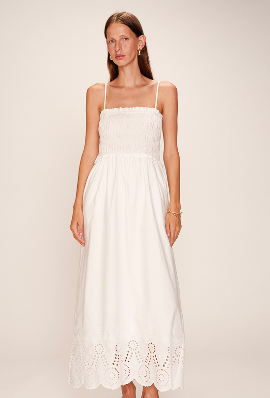 VESTIDO BOHO LARGO ROSEBELLA BLANCO