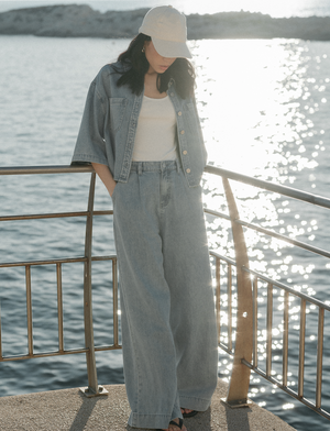 PANTALÓN DE MEZCLILLA POMPON