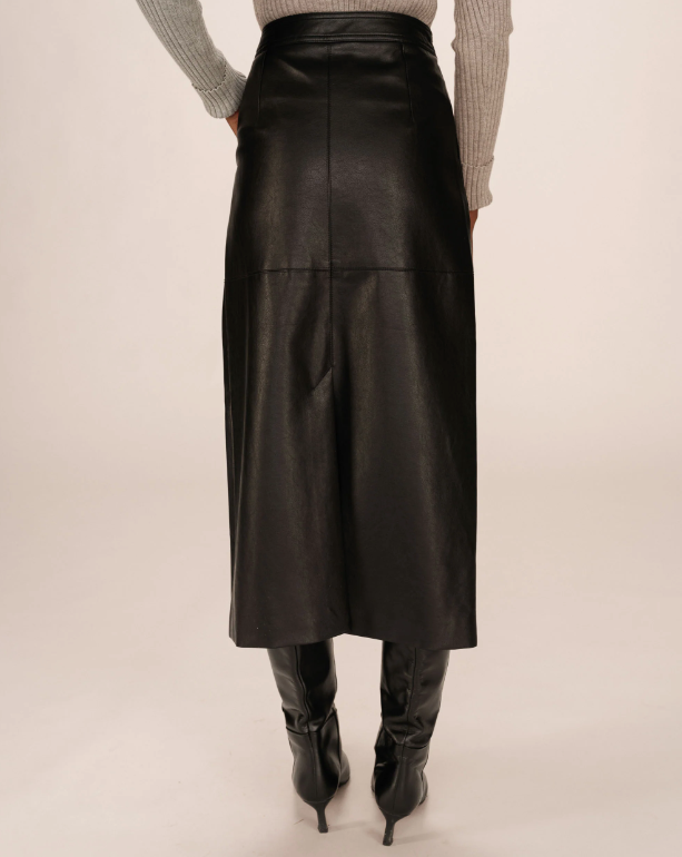 FALDA TUBO SIMIPIEL NEGRA SIRENA