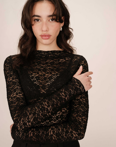 BLUSA DE ENCAJE STELLA BLANCA