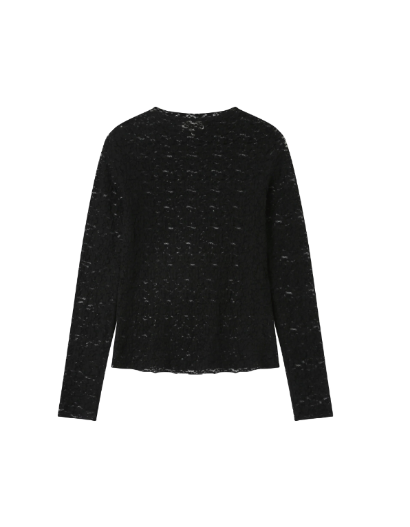 BLUSA DE ENCAJE NEGRA SHADY (T.G)