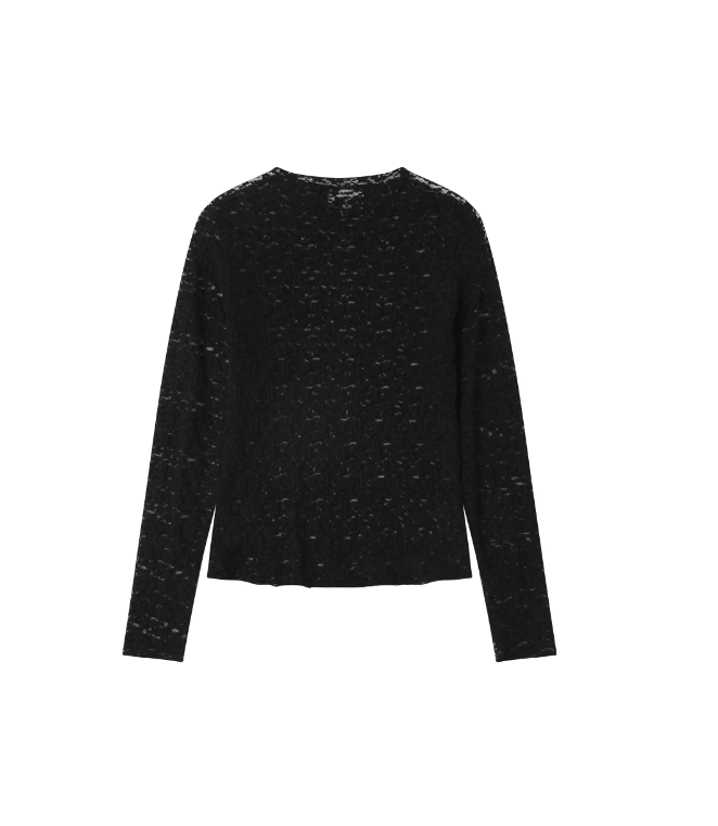 BLUSA DE ENCAJE NEGRA SHADY (T.G)