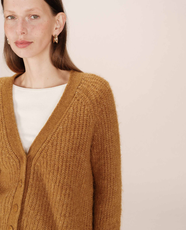 CARDIGAN SALUDA OCRE
