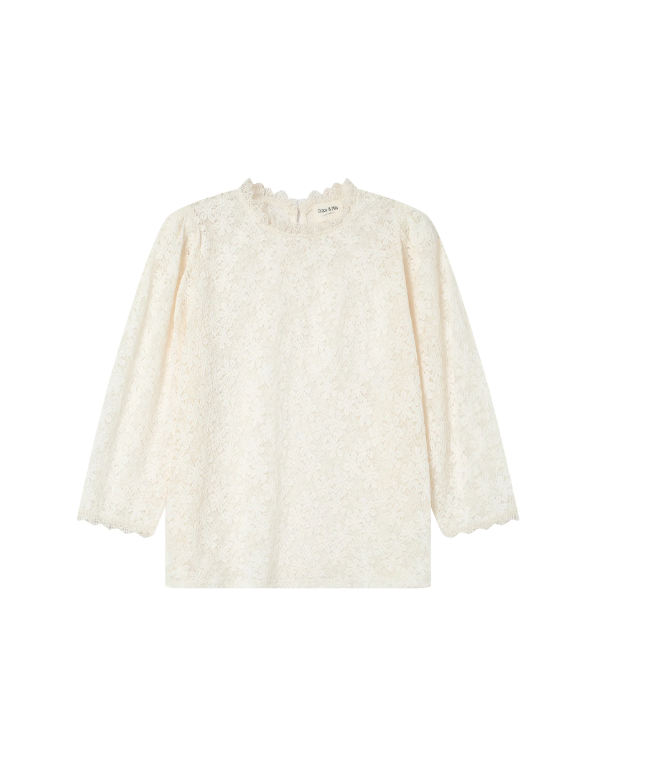 BLUSA DE ENCAJE STELLA BLANCA