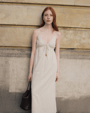VESTIDO LARGO CRUDO RAJA -20%