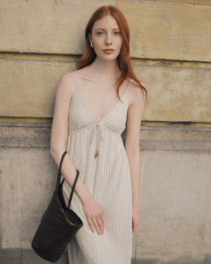 VESTIDO LARGO CRUDO RAJA -20%