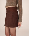 Falda corta de ante Surprenante Cafe