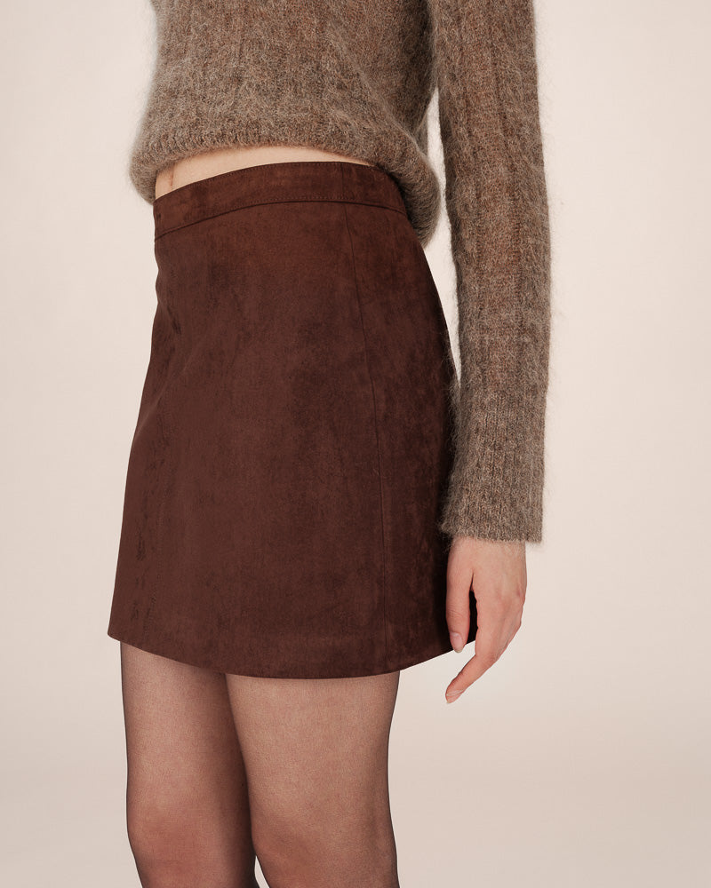 Falda corta de ante Surprenante Cafe