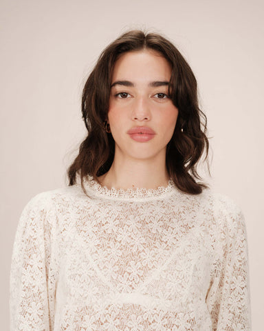 BLUSA DE ENCAJE NEGRA SHADY (T.G)