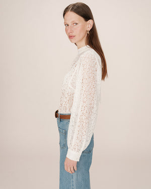 BLUSA DE ENCAJE SICILIA MARFIL