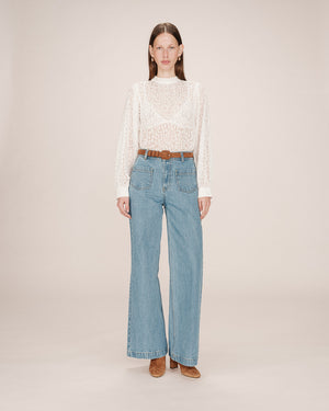 BLUSA DE ENCAJE SICILIA MARFIL