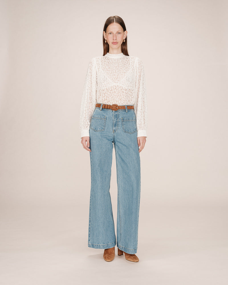 BLUSA DE ENCAJE SICILIA MARFIL