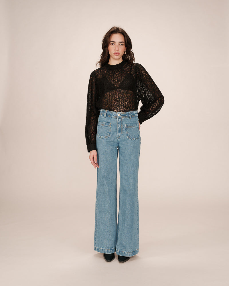 BLUSA DE ENCAJE SICILIA NEGRA