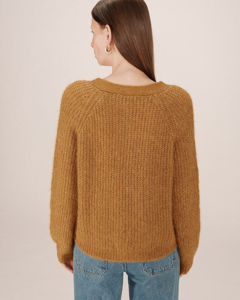 CARDIGAN SALUDA OCRE
