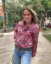 CHAMARRA BOMBERS TURIN ROJA ESTAMPADA