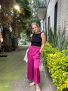 PANTALÓN CORTO SATIN FUCSIA