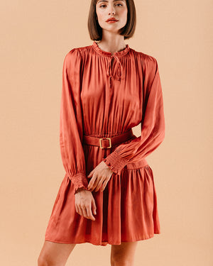 VESTIDO CORTO LOURDES ROSA -40% T.G