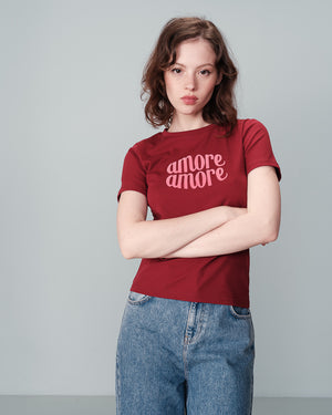 Playera vino Nicolette "Amore Amore" XCH