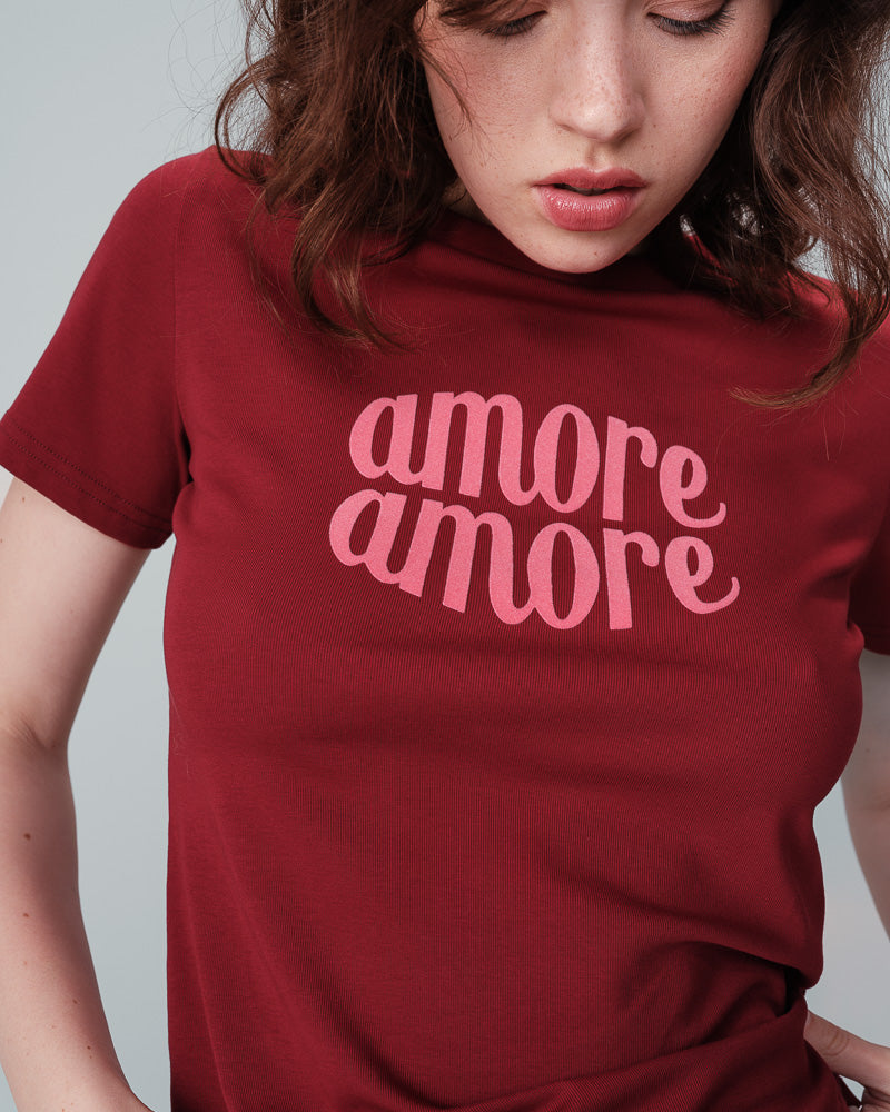 Playera vino Nicolette "Amore Amore"