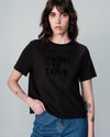 Playera Nobuto negra "Paris is Love"