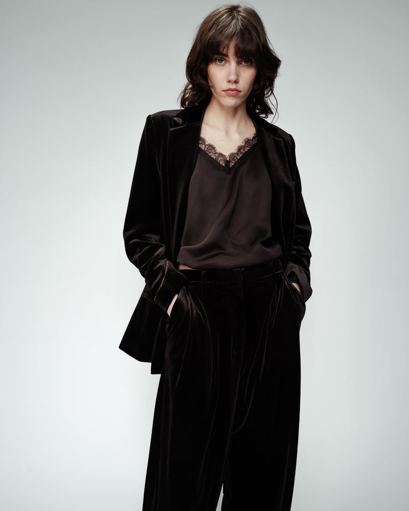 BLAZER NEGRO VELVET ODILE