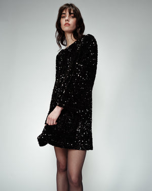VESTIDO CORTO OPRAH DE LENTEJUELAS - T.CH o M