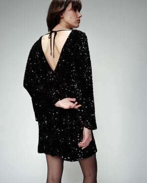 VESTIDO CORTO OPRAH DE LENTEJUELAS - T.CH o M