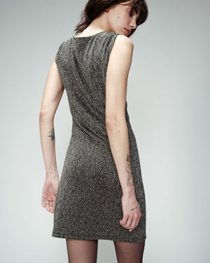 VESTIDO CORTO ORELIA BRILLOS GRIS -20%