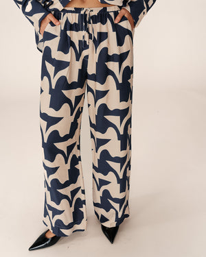 PANTALÓN FRESCO ESTAMPADO ABSTRACTO (T.XCH)
