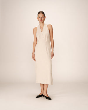 VESTIDO HALTER ELEGANTE PERLA