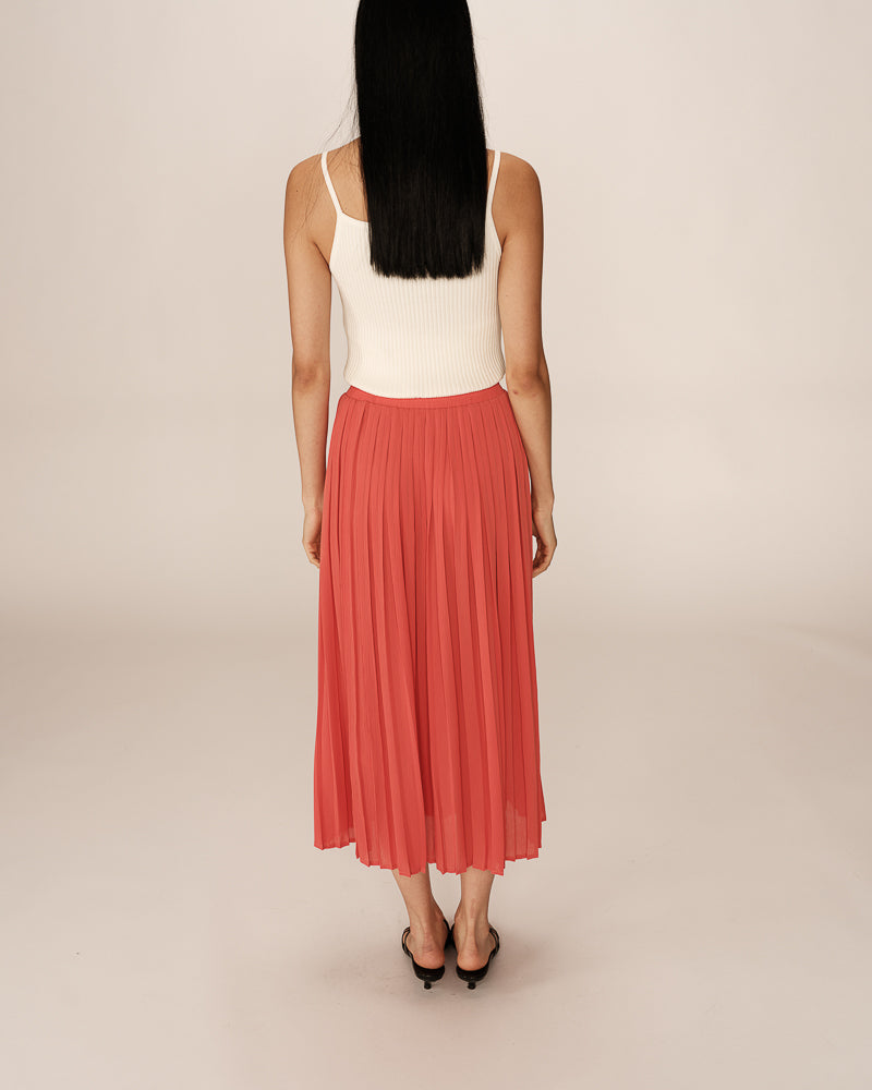 FALDA TABLEADA PLISSE CORAL (CH o G)