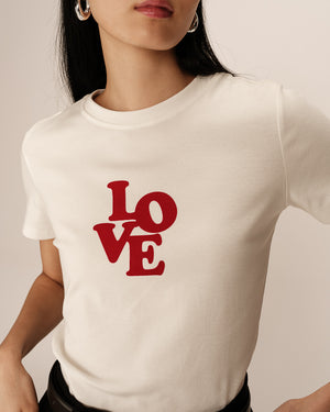 PLAYERA BLANCA LOVE