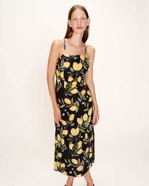 VESTIDO MIDI REBECCA LIMONES